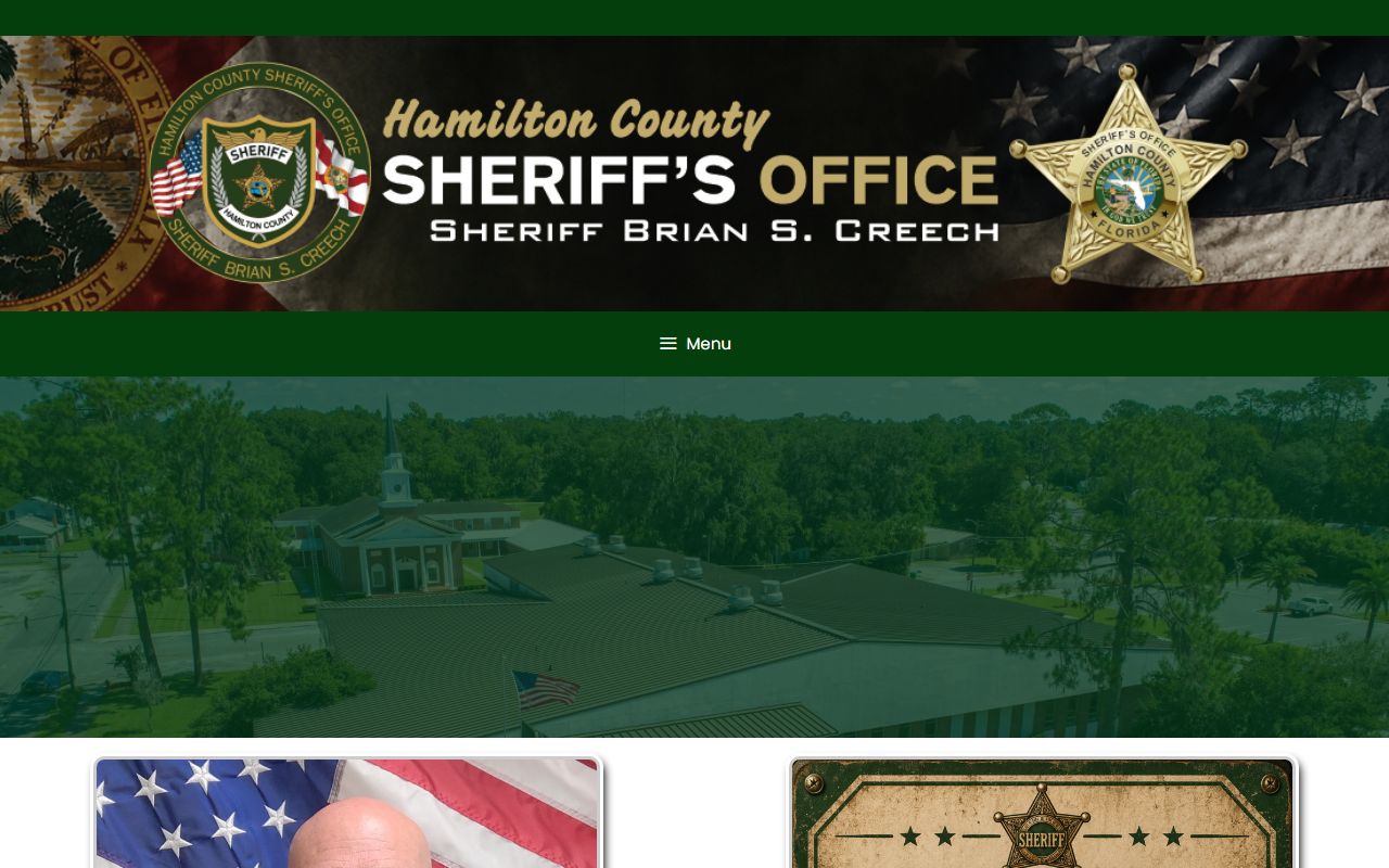Hamilton County Sheriff homepage for the Hamilton County Jail inmate lookup